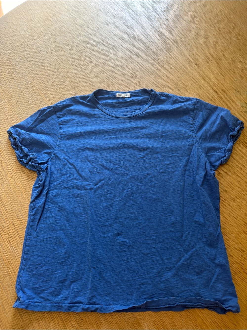 Alex Mill Blue Rolled Sleeve T-Shirt XXL Soft Crew Neck Casual Tee